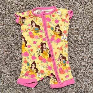 Little Sleepies Yellow and Pink Belle Bodysuit